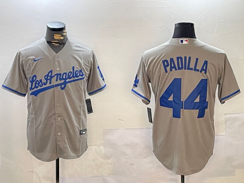 Men Los Angeles Dodgers #44 Padilla Grey Game 2024 Nike MLB Jersey style 1216